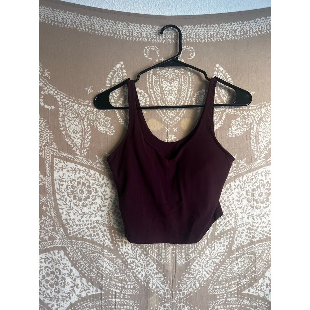 Lululemon Align Cropped Tank Top in Maroon